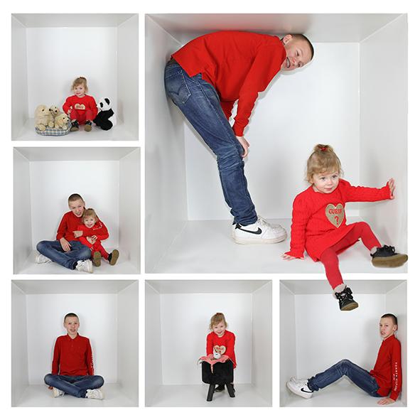 Photo d'enfant en cube
